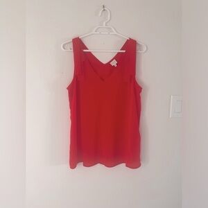 Red Flowy Tank/Blouse